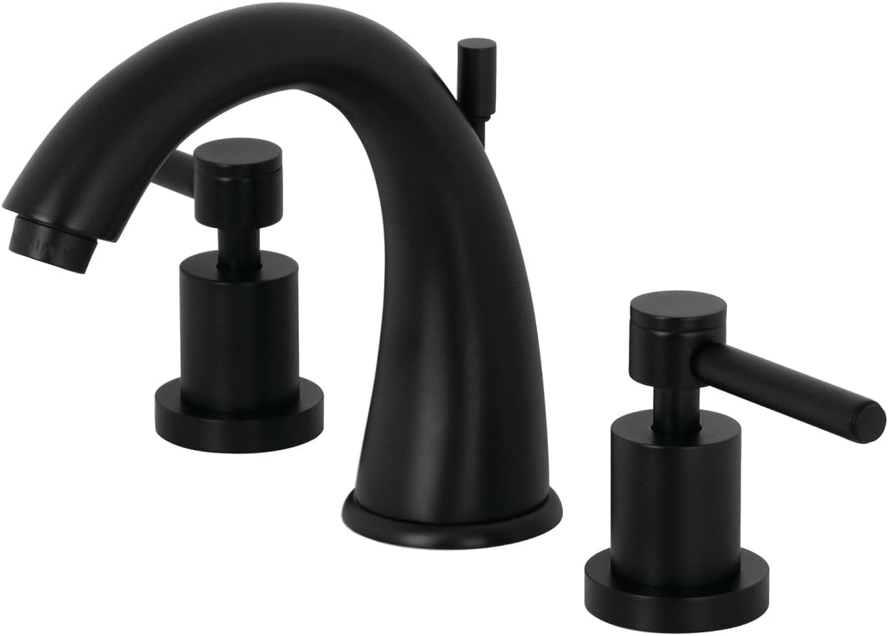 Kingston Brass KS2960DL 8 in. Widespread Bathroom Faucet, Matte Black