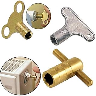 A1SONIC® 3 Brass Radiator Key - Radiator Bleed Key - Radiator Bleed Valve Key - Venting Air Valve - 3 Pack