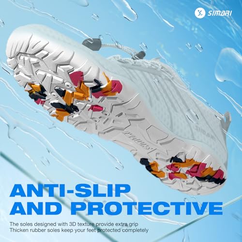 image for SIMARI Water Shoes for Women Men - Barefoot Quick-Dry Aqua Socks | Lig