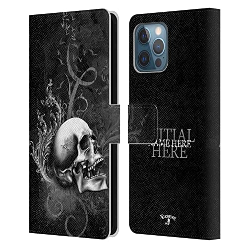 Head Case Designs Licenza Ufficiale Personalizzata Personale Alchemy Gothic I Profondi Nome E Iniziali Custodia Cover in Pelle a Portagoglio Compatibile con Apple iPhone 12 PRO Max