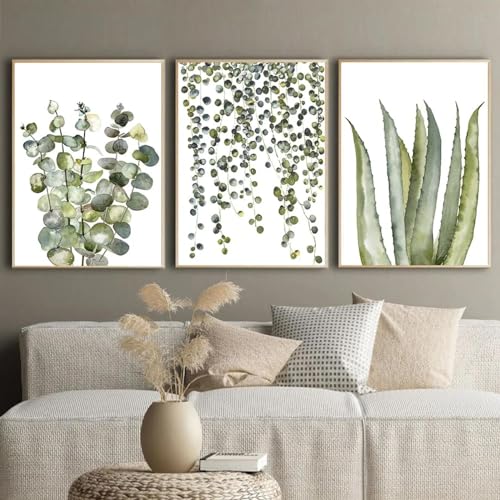 Peinture toile grand format pour habiller un grand mur vide avec style végétal