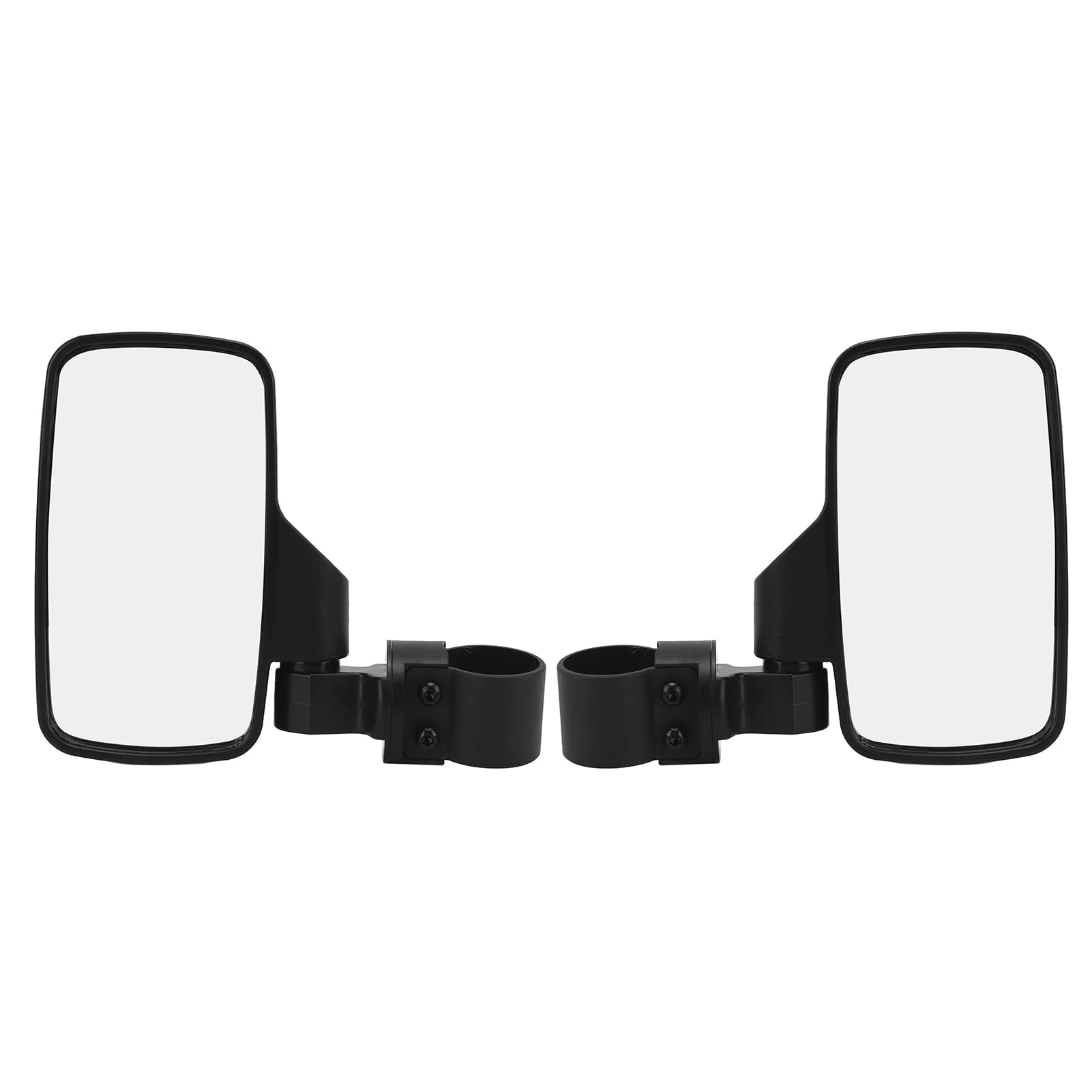 Qiilu Side Rear View Mirror, Pair ATV UTV Side Rear View Mirror Adjustable with Large Vision Replacement for Mule