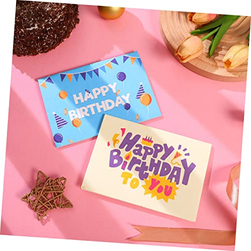 EXCEART 8 Peças De Bolo De Aniversário Cartão De Felicitações Homem De Papel Cartão De Ejeção Fofo