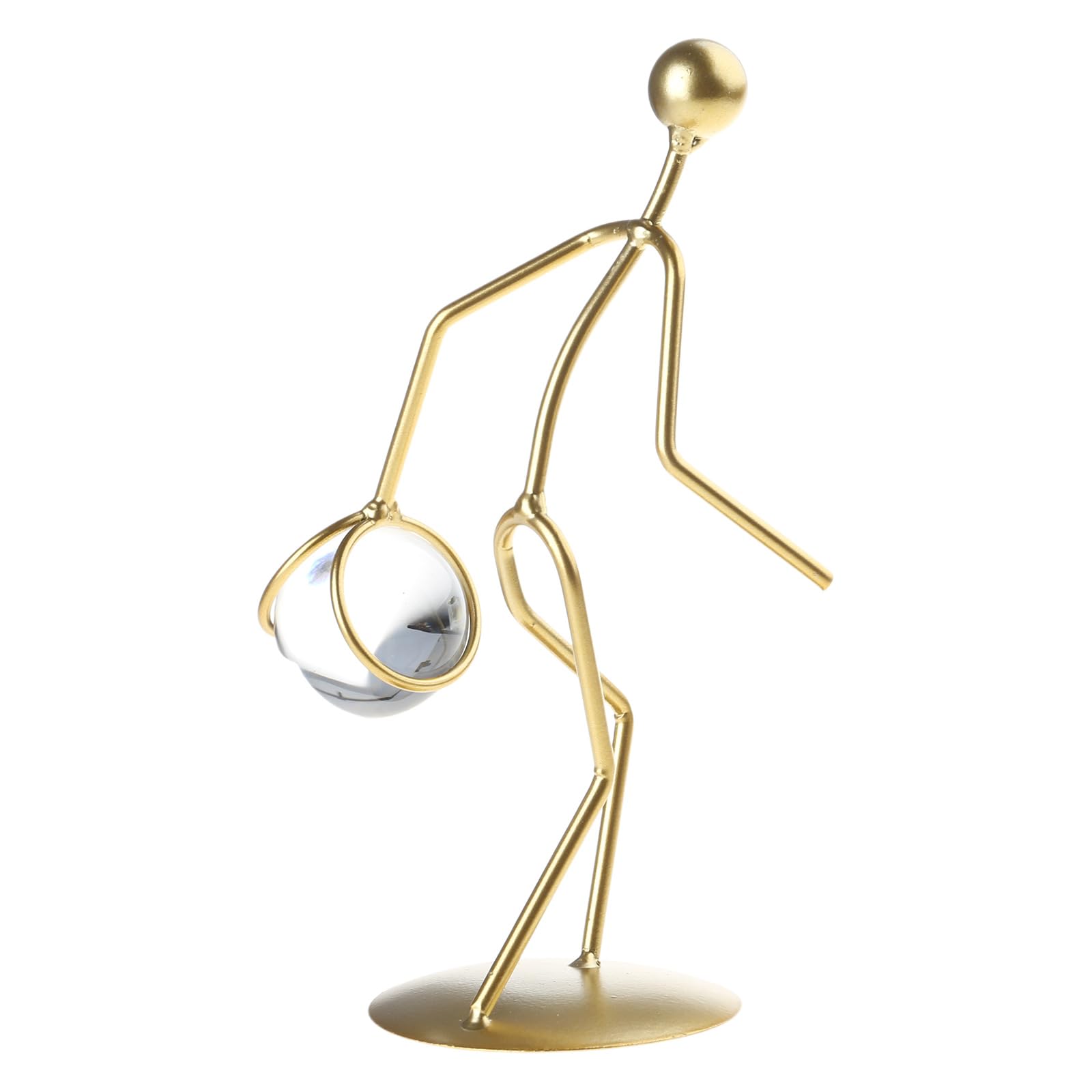 Buxuaaaa C Athlete Rystal Ball Figurine With Metal Stand Ornaments Art Gift Decor Supplies For Hristmas New Year Birthday Figurine