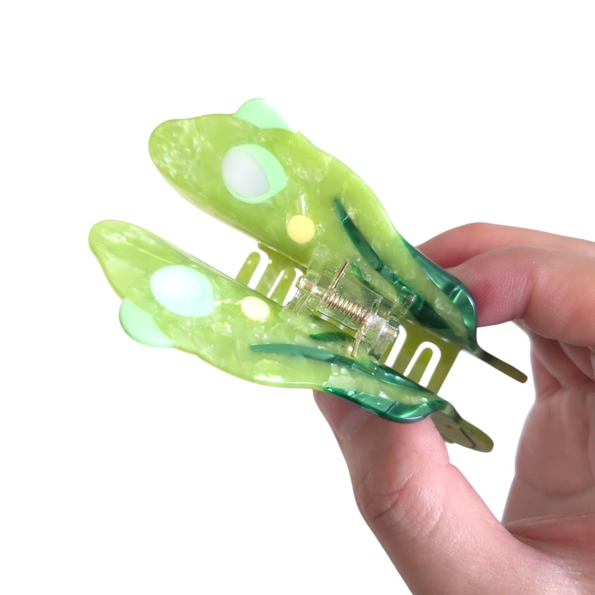 Fantasy Amphibians Animals Hair Clips,Acetate Hair Clips,Big Claw Clips for Women,Novelty Hair Clip (Green Frog) - Image 6