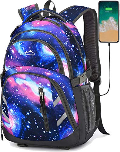 ANTSANG Backpack Bookbag for College Business Travel Fit Laptop 15.6 Inch（Galaxy A）