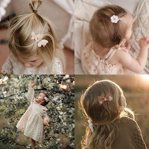 16-Pcs-Hair-Clips-for-Girls-with-Bows-Butterfly-Flower2-Fully-Lined-Alligator-Clips-and-BarrettesHandmade-Hair-Accessories-for-Baby-Toddler-Young-Kids-School-Age-Girls-Gifts 16 Pcs Hair Clips for Girls with Bows Butterfly Flower2 Fully Lined Alligator Clips and BarrettesHandmade Hair Accessories for Baby Toddler Young Kids School Age Girls Gifts