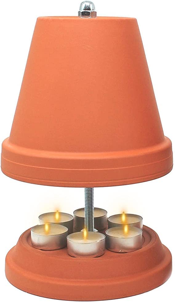 Amazon.com: Tea Light Candle Heater, Terracotta Candle Heater for Indoor,  Candle Room Heater, Double-Walled Tea Light Oven Candle Holder for Up to 6 Tea  Lights : Everything Else