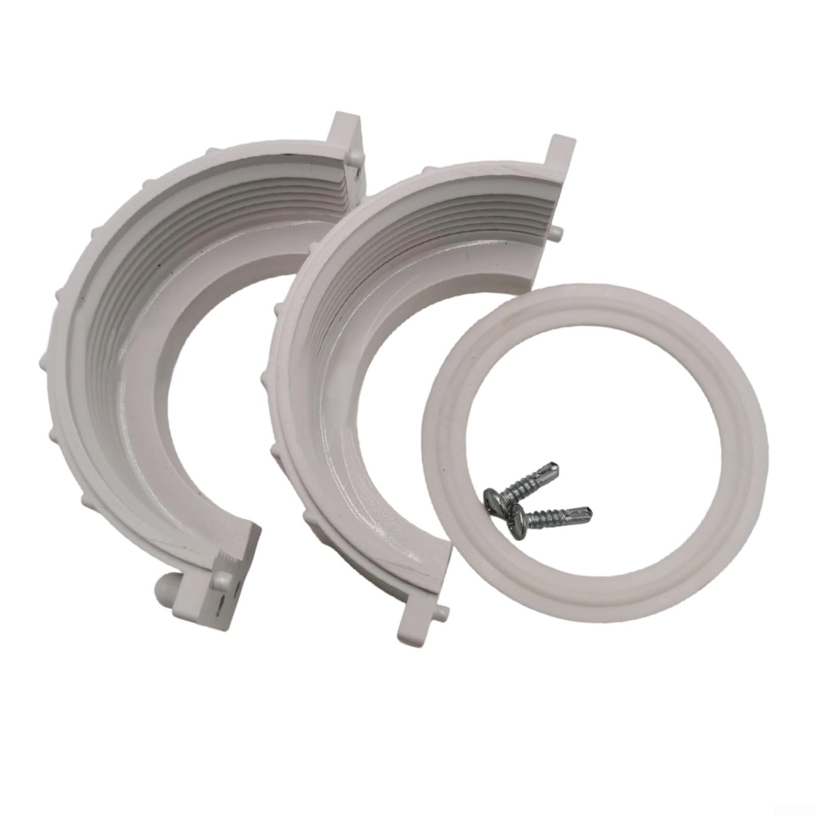 Lot de 2 écrous fendus et joints toriques pour radiateurs spa, raccords ABS de 5,8 cm ID compatibles avec Balboa HydroQuip (2 pièces, blanc)