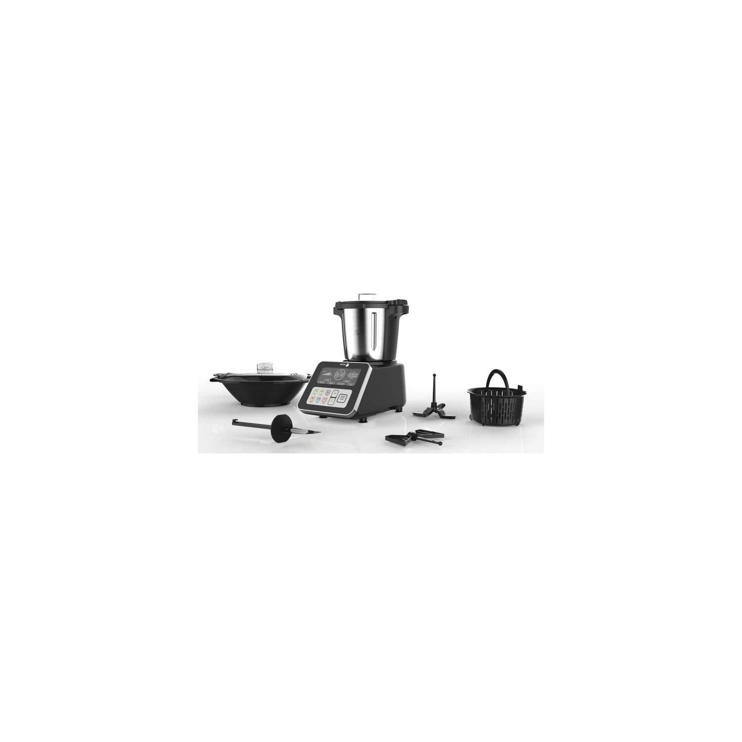 Robot multifonction Fagor FG1500 Grand Chef Plus 1500W Noir avec plateau vapeur et accessoires