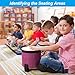 PATIKIL 6 Rolls 157Ft Carpet Marker Strips, Nylon Floor Tape for Areas and Flow Line Up for Classroom, Social Distance, Office, Light Blue