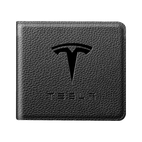 ALLTESXY Car Registration and Insurance Card Holder Tesla Model 3 Y S X, Premium Leather Glove Box Organizer, Vehicle Document Wallet with Magnetic Closure, For Tesla Accessories 2017-2026