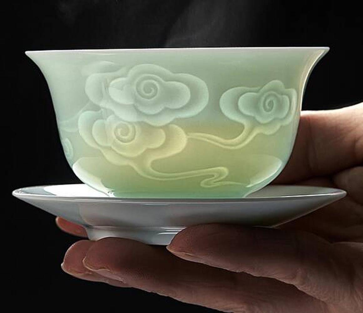 XIALON 150ml Jingdezhen Gaiwan Handmade Porcelain Kung Fu Tea Ceremony Tea Set Tea Bowl