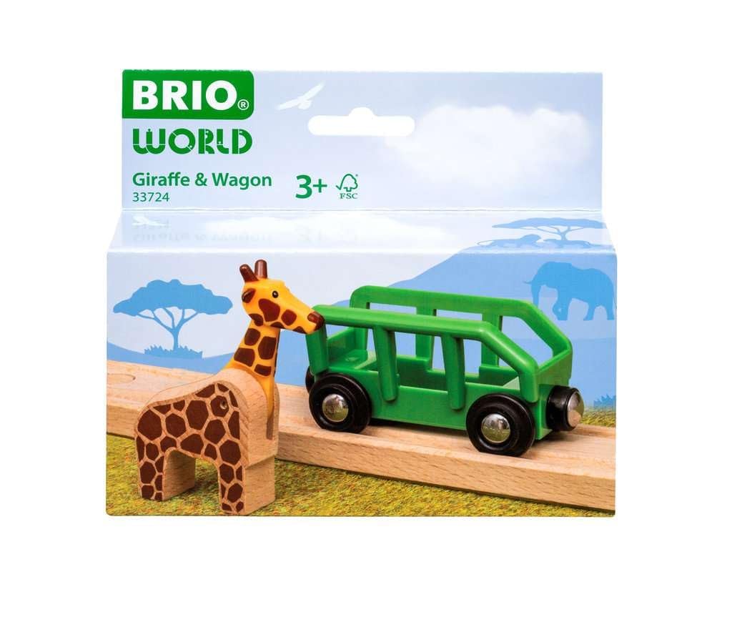 Amazon.co.jp: BRIO 木製レール 知育玩具 キリンとワゴン 対象年齢 3歳
