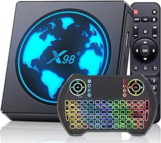 Android TV Box, 2022 Newest Android TV Box 11.0 4GB 64GB S905W2 Supports 2.4G/5G WiFi Bluetooth Ethernet LAN 3D 4K HDR Android Box Smart TV Box with Mini Backlit Keyboard