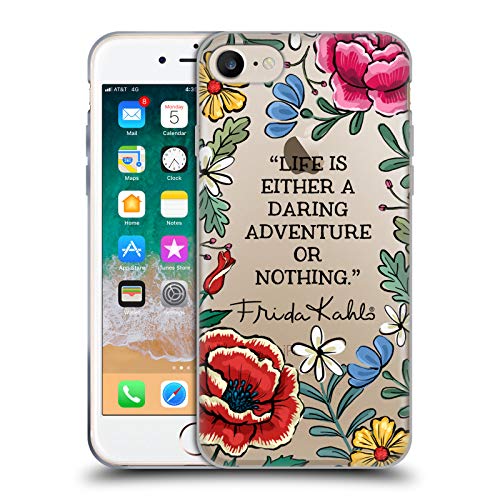 Head Case Designs Licenciado Oficialmente Frida Kahlo Aventura Atrevida Arte y Cotizaciones Caso Funda de Gel Suave Compatible con Apple iPhone 7/8 / SE 2020 & 2022