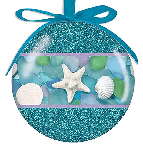 Sparkly Sea Shells Ball Ornament