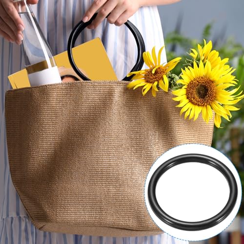 Aros de plástico de 2 pulgadas para atrapasueños negros 30 unidades 8