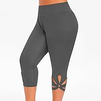 Vista 56 de Pantalones capri para mujer, estilo casual, de verano, elásticos, de cintura alta, pantalones de yoga, ajuste atlético, pantalones deportivos