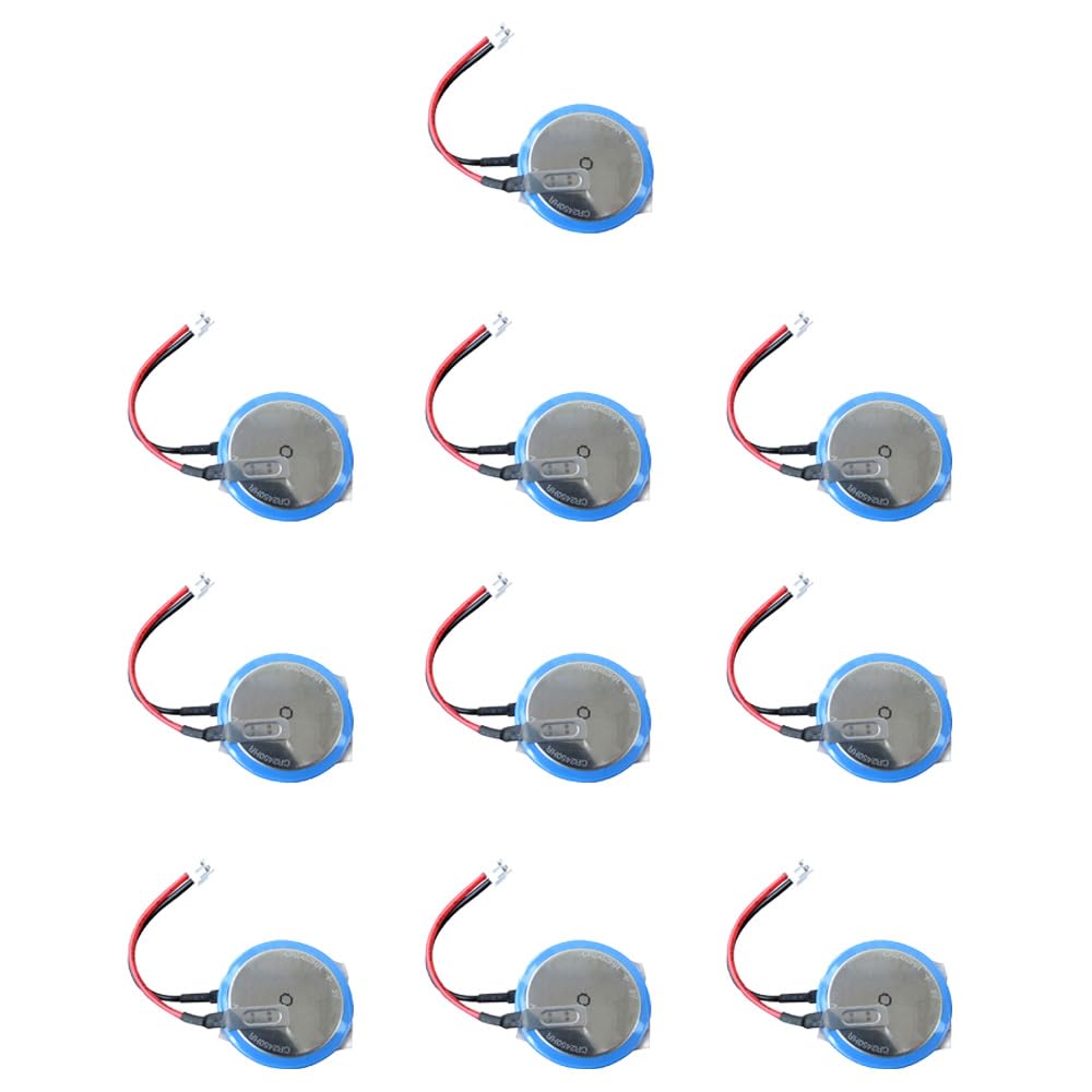 MEELER 10 Pcs 3V 550mAh CR2450HR Battery with 1.5 mm Connector Disposable Battery