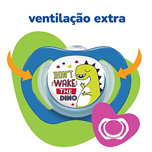 Chupeta Magia Silicone Tam 1 - Lillo, Azul