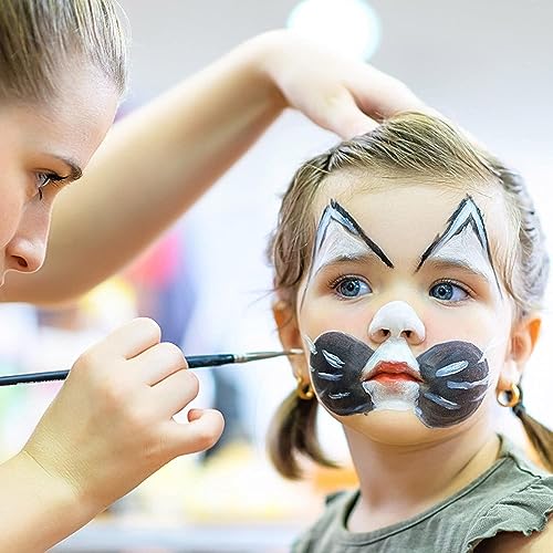 Image of Thr3E Strokes Face Paint Makeup Palette Professional 20 Colors Body Paint Oil Halloween Cosplay Party Stage Fancy Painting Kit Non Toxic Palette Come With 10 Blue Artist Brushes