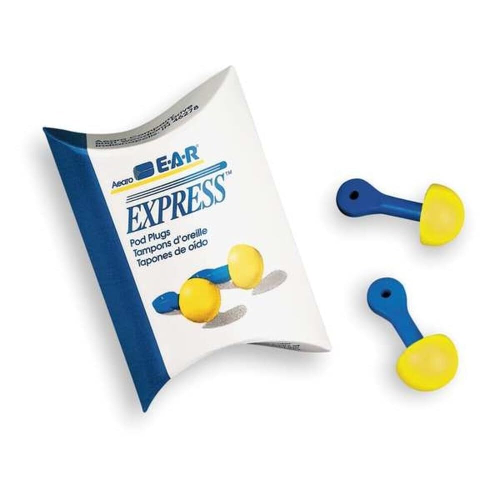 E-A-R por 3 m 10080529210002 321 – 2100 Express Pod tapones de los oídos (sin cordón con empuñaduras de colores, talla única (Pack de 100)