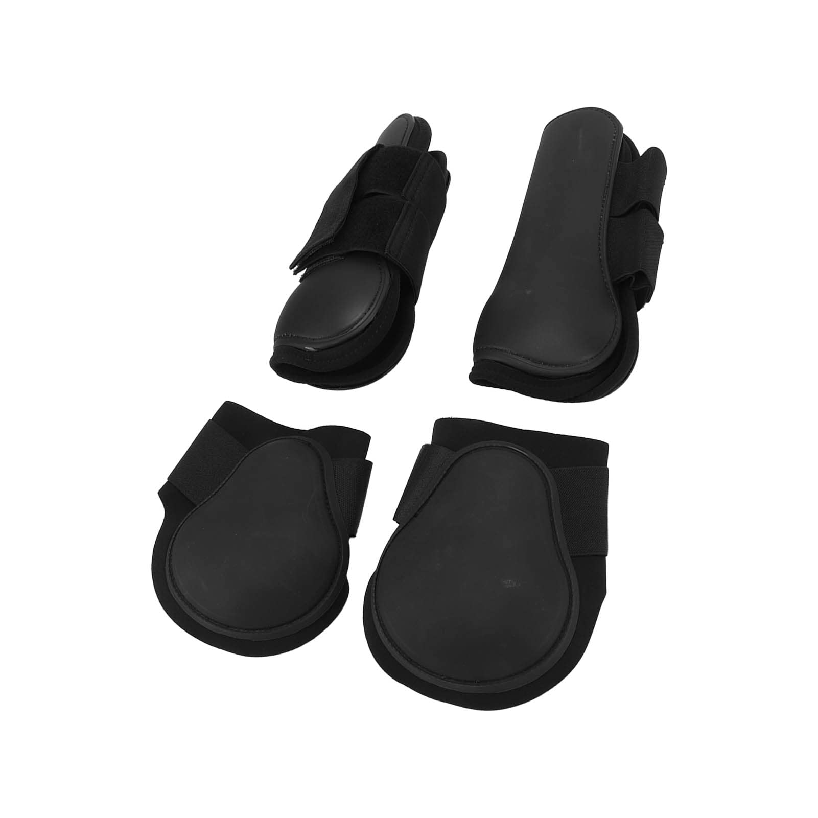 4 Pezzi Stivali per Gamba Anteriore e Posteriore per Cavallo, Equipaggiamento di Protezione per Gamba per Cavallo in PU, Leggings per Ostacoli da Salto con Fodera in Neoprene,