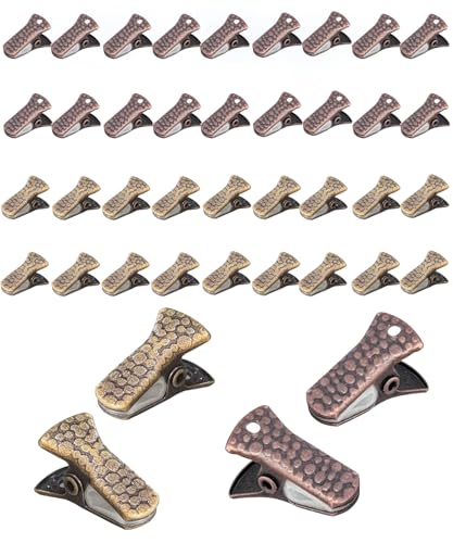 40 Pack Mini Metal Sewing Clips with Non-Slip Silicone(Copper+Bronze)