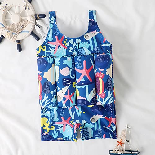 Image of Kids Boys Girls Floatation Swimsuit with Adjustable Buoyancy Baby Float Suit Swim Vest One Piece Swimwear Bathing Suit