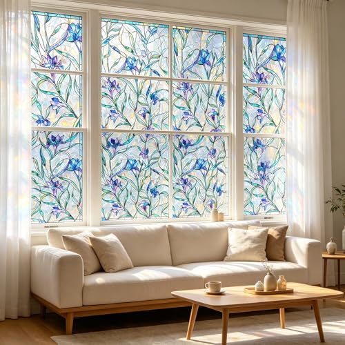 Película de privacidad para ventana Rainbow, vinilo azul 44x200 cm miniatura 7