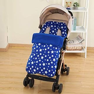 Baby Stars Print Footmuff Universal Baby Stroller Cosytoes Liner Soft Polar Fleece Buggy Padded Warm Thick Cotton Baby Sleeping Bag Newborn Windproof Blanket Swaddle Pram Wrap Quilt Infant Foot Muff