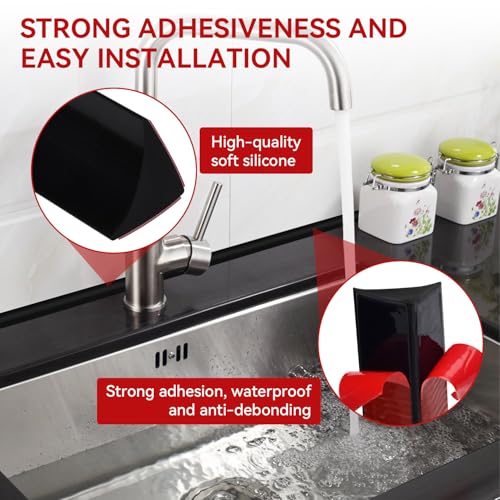Miniatura 3 de Embellecedor Para Encimera Cocina 3 Metros Copete Encimera Cocina Aluminio Barrera De Agua Para Tapar Juntas En Cocina O Baño 15 Mm X 15 Mm Negro Negro, 3m