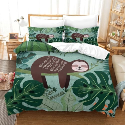 Housse de couette paresseux 3D ultra douce anti-plis lit single