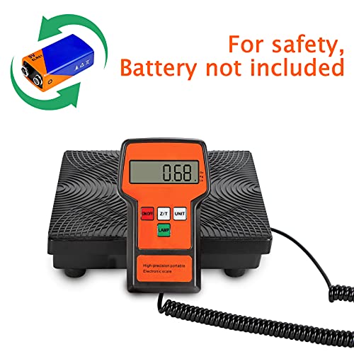 Therm La Mode Elektronische Kältemittelwaage, Digital Elektronische Kältemittel-Ladegewicht mit LCD-Bildschirm, Recovery Waage für HVAC-Fernbedienung, Tragbare Hülle, 100 kg/220LBS