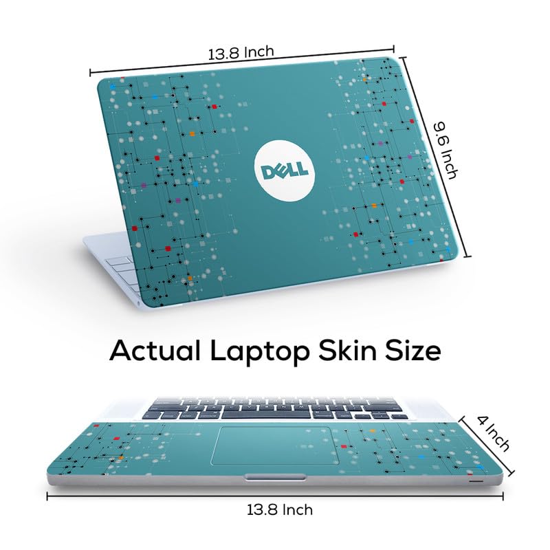 Image of Galaxsia DL248 Top+Wrist Pad Vinyl Laptop Skin /Sticker /Cover for 14 Inches Laptops Laminated-Removable-HD Quality Compatible for Dell (13.8x9.6 Inches)