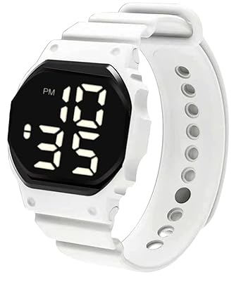 Oculus Presents Hexagon Shape Dial Digital White Led Watch for Boys & Men