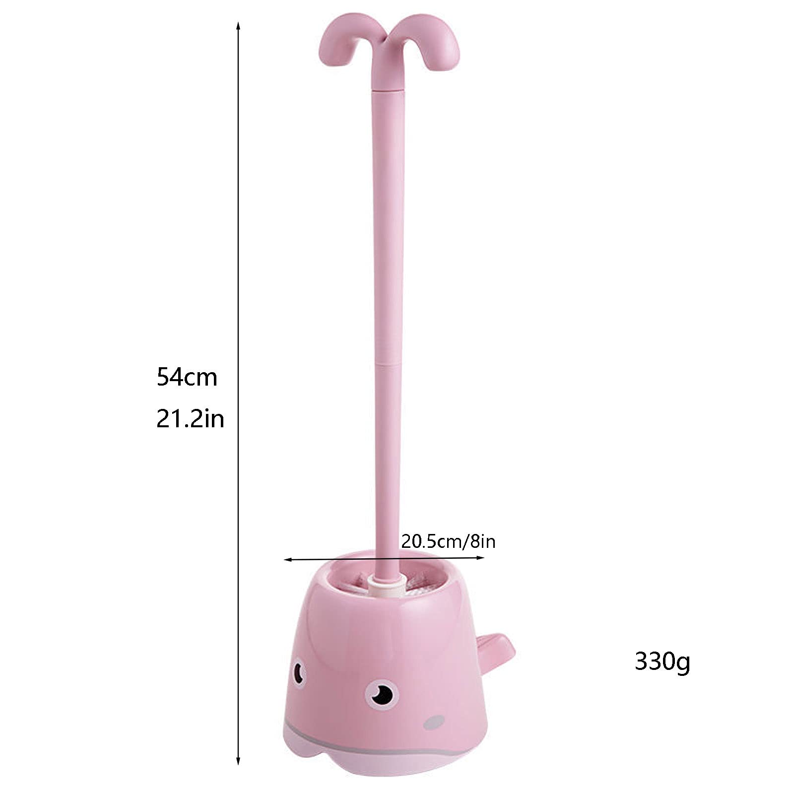 Brosse de toilette Brosse de toilette, Ensemble de brosse de toilette mignon Brosse de nettoyage Nettoyage en profondeur avec support antidérapant à long manche au sol Brosse de nettoyage de toilette