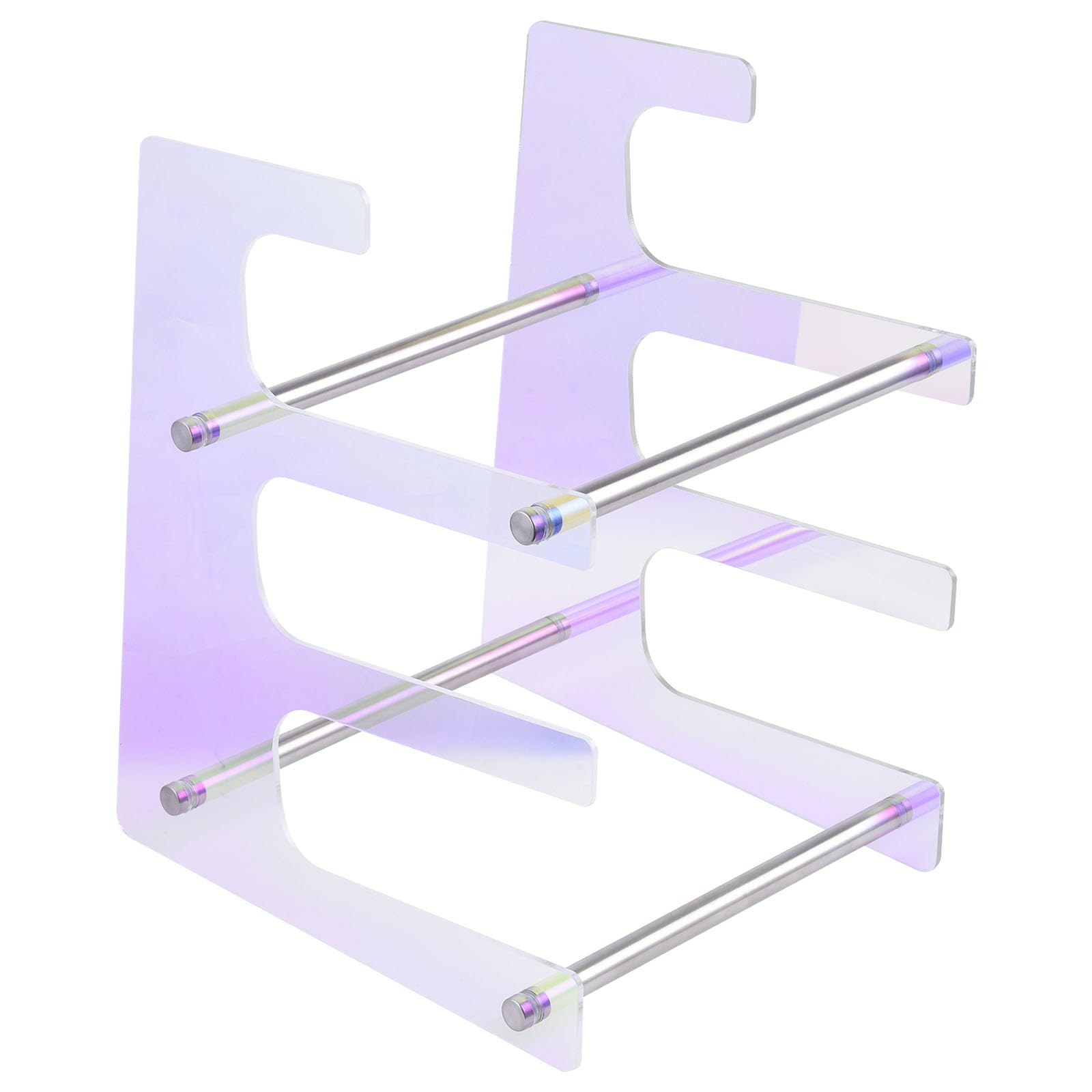 carotoe Sturdy 3 Layer Sturdy Acrylics Keyboard Shelf Clear Display Stand Fashion Accessory for Home and Decoration Desk Organizers Accessory
