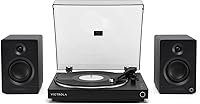 Vista 17 de Victrola Automático – Tocadiscos Bluetooth completamente automático – Cartucho Audio Technica ATN3600L, reproductor de vinilos de 2 velocidades