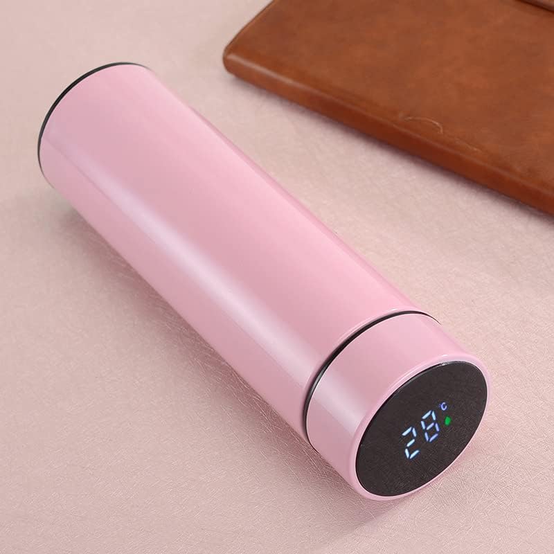 Smart Water Bottle Vacuum Cup Vacuum Intelligent Water Bottle Flask Temperature Display (Pink) free customization