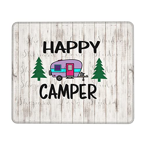 Tapis de souris imperméable au bureau ou en voyage avec Happy Camper
