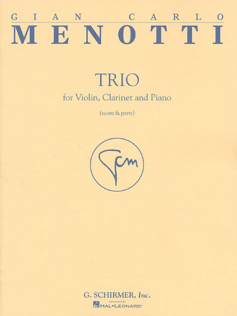 Gian Carlo Menotti Trio score and parts pour formation de musique de chambre