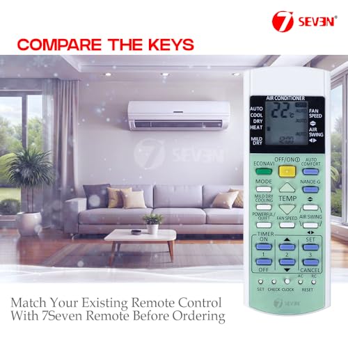 Image of 7SEVEN Compatible for Panasonic AC Remote Original 29B Model 1 1.5 2 Ton Split or Window Air Conditioner
