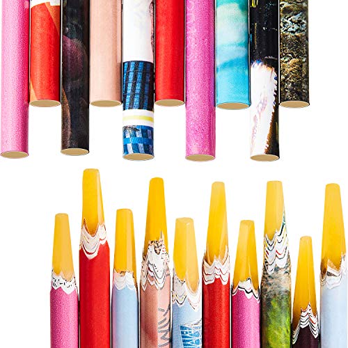 20 Pieces Resin Rhinestones Picker Pencil Nail Wax Picking Pencil Nail Art Rhinestone Gem Crystal Pick up Tool for Home Salon Use, Random Color
