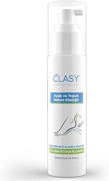 CLASYCARE Foot and Heel Care Foam   Cracked Heel Repairer, Moisturizing Foot Odor Remover Tea Tree Oil with Cinnamon and Lavender   Daily Nourishing Care for Dry and Hard Feet, 200 ml