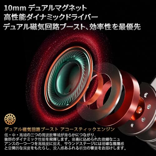Image of CCA Phoenix In-Ear Monitor Headphones, IEM with Dual Magnetic Dynamic Drivers, High Fidelity Clear Sound & Deep Bass, Full Metal Professional Gaming Earphones (for Musicians & Singers) (Microphone