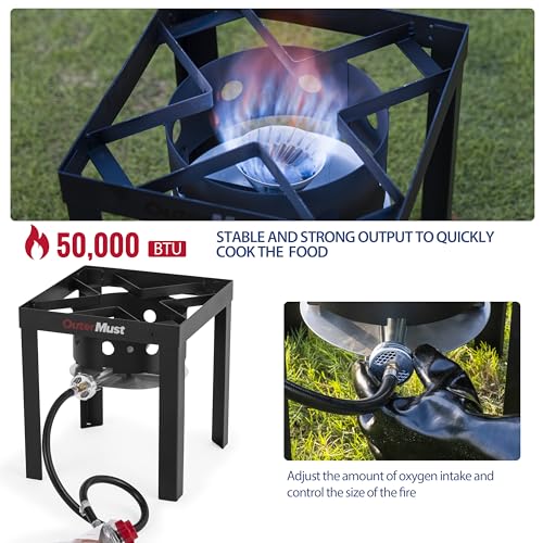 30 QT. Seafood Boil Pot and Burner Kit 50,000 BTU Turkey Deep Fryer with Basket and Burner Set Crafish Boiler, Ideal for Cooking Turkey, Crawfish, Crab - Image 5