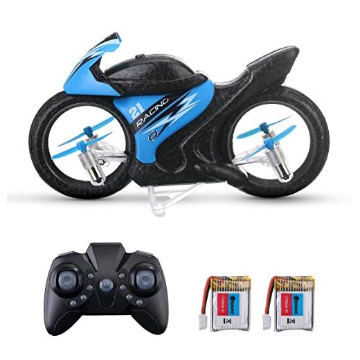 Mini Quadcopter Drone for Kids and Adults,EACHINE E021 Rc Car Racing 2-in-1 Land/Air Mode One Key Switch Flying Motorcycle 2.4G RC Drone Quadcopter