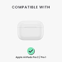 Vista 2 de kwmobile Funda transparente para auriculares compatible con Apple Airpods Pro 2 / Pro 1 - Funda de TPU para auriculares con soporte para teléfono
